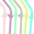 thumbnail image 6 of Melii Baby, Silicone Straws 6 Piece Set with Cleaning Brush, Multi-color, 6 of 8