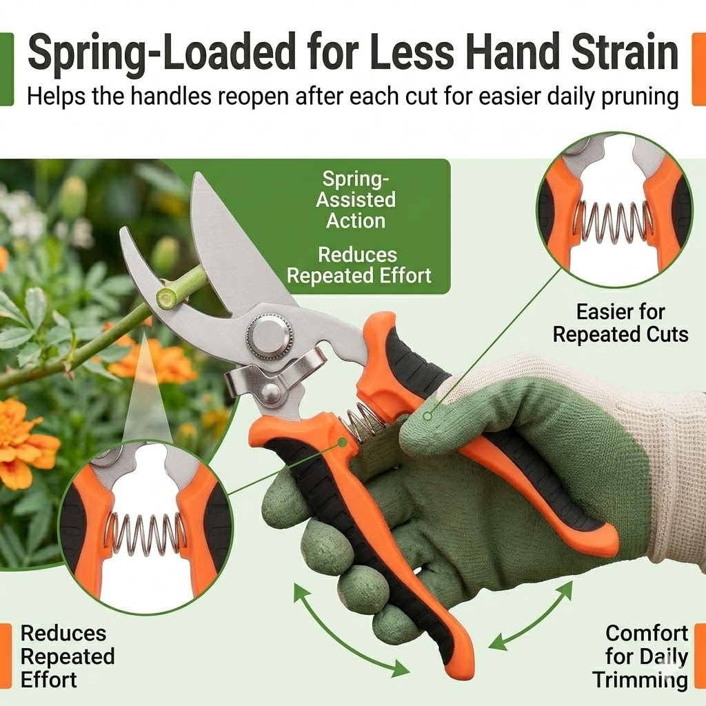 NIUTA 2-Pack Pruning Shears Set with Stainless Steel Blades photo 2