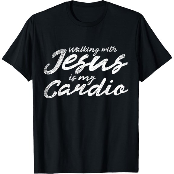 t-shirt Funny Christian Workout Cardio Gift Holy Bible Faith Prayer T-Shirt.