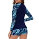 thumbnail image 5 of Trajes de baño tankini para mujer Traje de baño para mujer de manga larga y pantalones cortos Traje de buceo Siamés Verano Playa Surf Traje de baño Traje de baño de dos piezas para mujer, 5 of 6