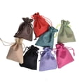 thumbnail image 5 of 10 bolsas de regalo de lino y algodón de arpillera natural hechas a mano con cordón, bolsas de regalo para bodas, regalos de Navidad, bolsas y estuches para embalaje de joyas, 5 of 5