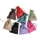 thumbnail image 5 of 10 bolsas de regalo de lino y algodón de arpillera natural hechas a mano con cordón, bolsas de regalo para bodas, regalos de Navidad, bolsas y estuches para embalaje de joyas, 5 of 5