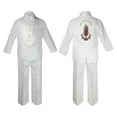 thumbnail image 3 of New Born Baby Boy Teen Christening Communion Formal White Paisley Suit Silver or Gold Guadalupe Virgin Mary Maria On Back SM-20, 3 of 4
