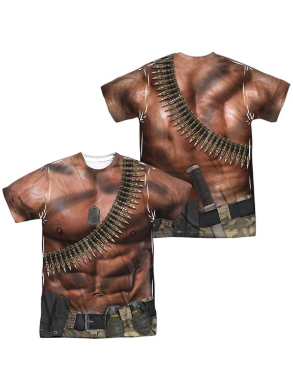 Commando (Front - Back Print) - Short Sleeve Shirt - Medium