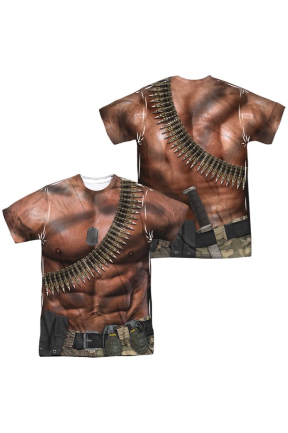 Commando (Front - Back Print) - Short Sleeve Shirt - Medium