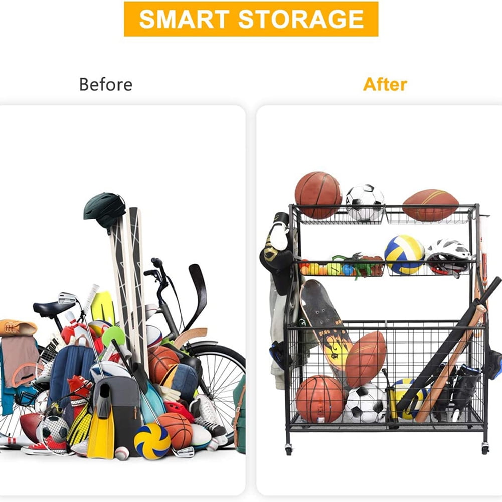 Kadyn Sports Equipment Organizer, Ball Storage Rack for Sports Ball Kadyn Sports Equipment Organizer, Ball Storage Rack for Sports Ball