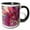 Black/White, variant on 3drose, Summer Solstice Bee and Flower, 11oz Two-tone Yellow Mug