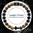 thumbnail image 4 of Mens Bracelet, Cross Bracelet Letter A-Z Initial Bracelet for Men Onyx Tigers Eye Beaded Bracelet Religious Christian Bracelet Anniversary Birthday Gifts for Men Dad Husband Son Mens Jewelry, 4 of 6