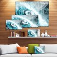 thumbnail image 3 of Blue Fractal Flying Saucer - Floral Canvas Art Print, 3 of 4