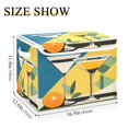 thumbnail image 5 of Yayeee Collapsible Cube Storage Bin with Lid Fabric Closet Decorative Basket with Handles, Yellow Glasses, 5 of 7