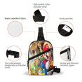 thumbnail image 2 of Lsque Mario Pattern Chest Package – Foldable Waterproof Chest Bag with Adjustable Shoulder Strap, Double Zipper Compartments & D-Buckle Design, 2 of 7