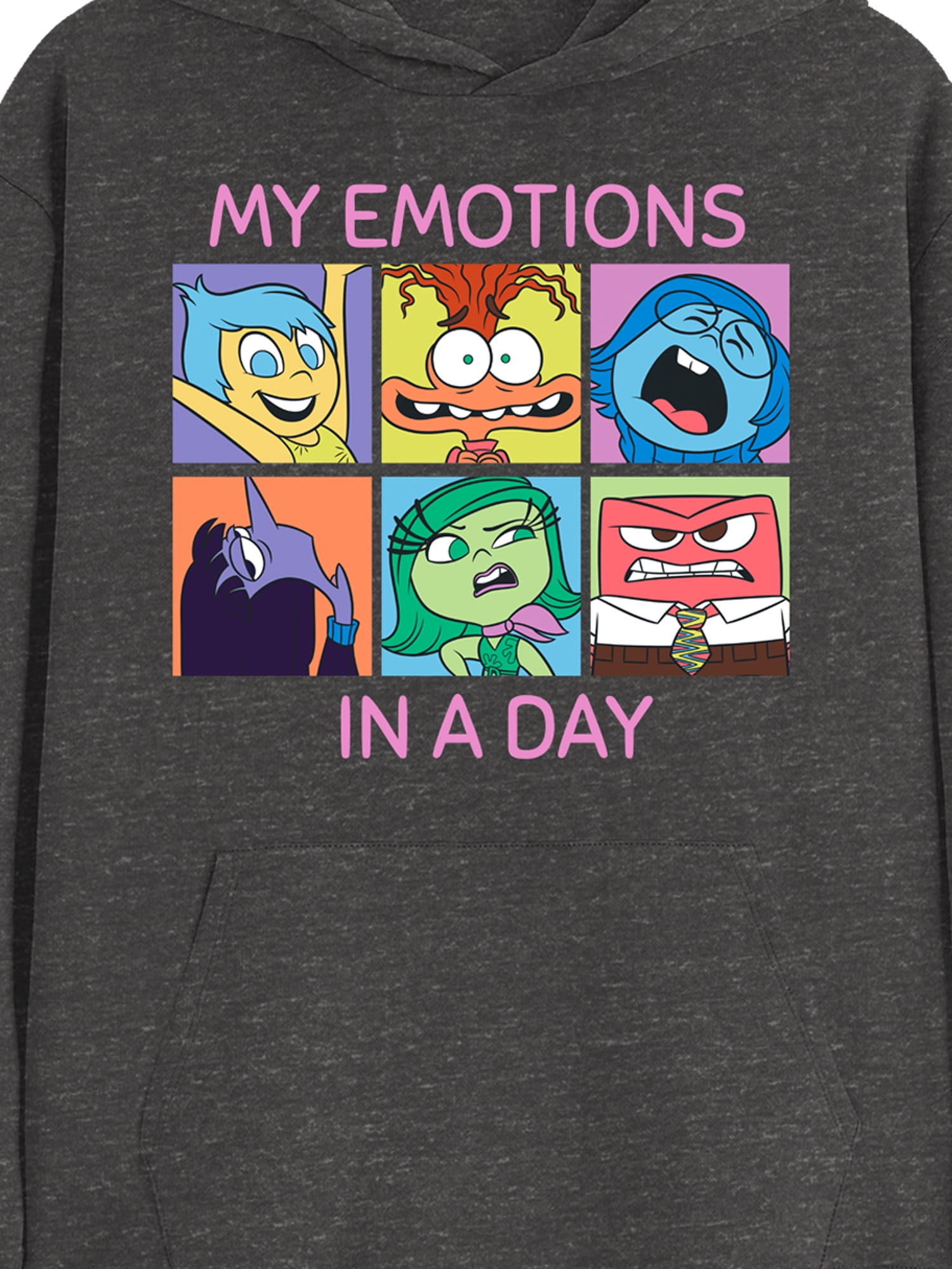 Inside Out, Men's & Big Men's Graphic Hoodie, My Emotions, Sizes XS-3XL