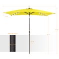 thumbnail image 4 of Sonerlic 10x 6.5ft LED Outdoor Patio Rectangular Market Table Umbrella with Steel Frame for Yard, Poolside and Deck,Yellow, 4 of 7