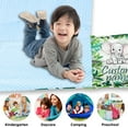 thumbnail image 3 of AOLOA Personalized Toddler Nap Mat for Preschool, Custom Name Kids Nap Mat with Pillow Cover and Soft Dot Minky Blanket, Green Elephant Design Daycare Nap Mats, Rolled Slumber Bags Easy to Carry, 3 of 8