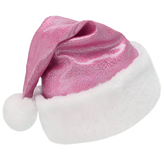 SeasonsTrading Sparkly Pink Santa Hat (Kds) - Fun Holiday Xmas Christmas Costume Party Hat