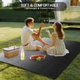 thumbnail image 4 of Outdoor Rug 4x6 ft Gray Black Ombre Waterproof Outdoor Patio Rug Mat Non Slip Outside Area Rugs Carpet for RV,Camping,Porch,Deck,Pool,Balconybackyard,Aesthetic Abstract Watercolor, 4 of 9