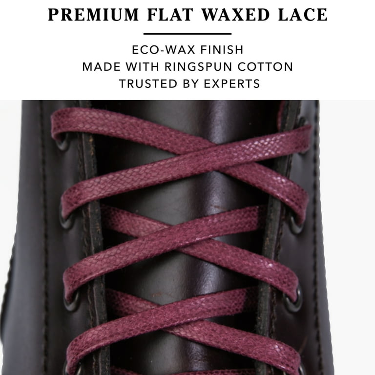 Premium Flat Waxed Cotton Boot Laces - Cobbler's Choice Shoe Laces - Durable and Beautiful Laces!