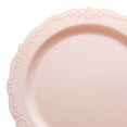 thumbnail image 2 of Smarty 10" Pink Vintage Round Disposable Plastic Dinner Plates 120ct, 2 of 7