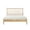 Natural, variant on LHYY Mid-Century Modern Design Twin Platform Bed 1pc Natural Finish Wooden Bedroom Furniture Vertical Slats Headboard,Bed in a Box