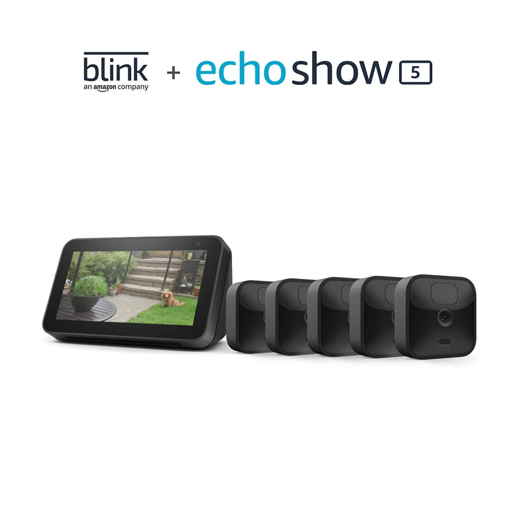 Blink_Security_Camera Outdoor 5 Cam Kit bundle with Echo Show 5 (2nd Gen)