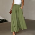 thumbnail image 2 of yillto Womens Flowy Pant Wide Leg Palazzo Lounge Long Pants Summer Boho Casual Beach Vacation Outfits, 2 of 7
