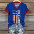 thumbnail image 6 of MEICHEN Women's America 250th Anniversary Short Sleeve V Neck T Shirt Summer 1776-2026 Blouse Top Patriotic Graphic Tee, 6 of 7