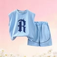 thumbnail image 4 of Bixock Casual 2 Piece Set for Boys and Girls,Summer Toddler Clothes Sleeveless Tops Elastic Waist Pants Workout Sports Outfits for Kids Age 2-14Y Lightweight Set, 4 of 5