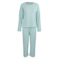 thumbnail image 2 of Aosijia Womens Pajama Set Long Sleeve Sleepwear Polka Dot Nightwear Soft Loungewear Pjs Sets Pajamas Top and Pant 2XL, 2 of 9