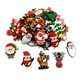 thumbnail image 2 of 100x Botones de abalorios coloridos Flatback Flatback Christmas Craft Santa Tree Zulema PVC Flatback, 2 of 8