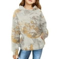 thumbnail image 2 of XQYLOS Toddler Girls Camo Hoodie Oversized Hooded Sweatshirt Camouflage Maple 𝖫eaf Casual Pullover Top with Pockets Kids Clothing, 2 of 7