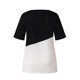 thumbnail image 4 of Camiseta de mujer Color Block Manga corta Top Blusa de cuello redondo, Negro, L Noticed AP002555-33, 4 of 7