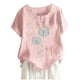 thumbnail image 1 of Camisas de Manga Corta para las Mujeres, Blusa de Botón de Impresión Casual con Cuello Redondo Hecha de Tela Suave Transpirable para Verano Primavera, Blusas de Manga Corta para las Mujeres, 1 of 4