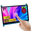thumbnail image 3 of Hosyond 7 Inch IPS LCD Touch Screen Display Panel 1024Ã—600 Capacitive Screen HDMI Monitor for Raspberry Pi5/Pi4/Pi3/ZERO W, BB Black, Windows 10 8 7, 3 of 4