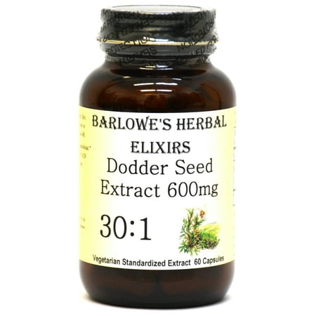 Dodder Seed - Dodder Seed Extract 30:1 (Tu Si Zi) - 60 600mg VegiCaps - Stearate Free, Bottled in Glass! FREE SHIPPING on orders over $49!
