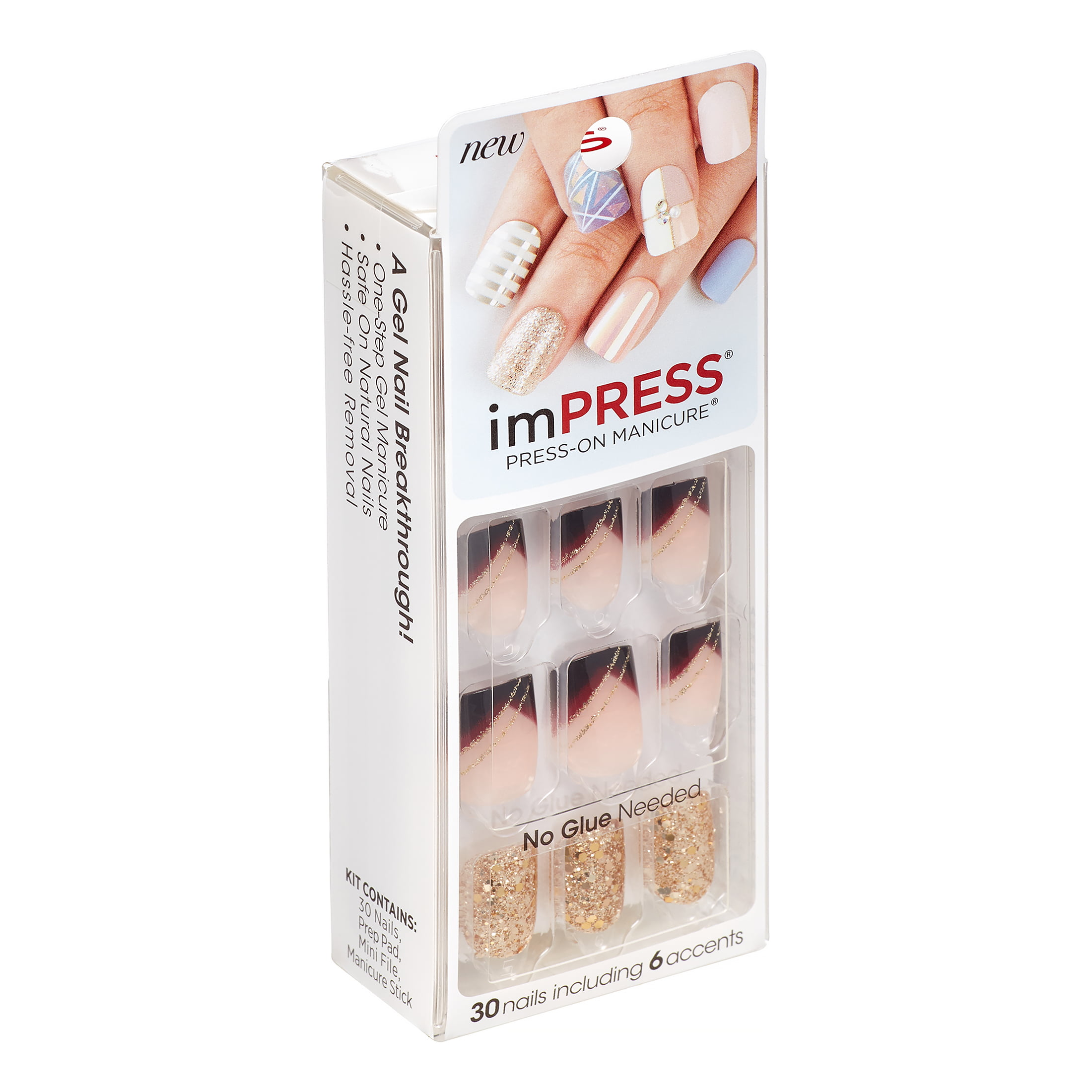 ImPRESS Press-on Nails Gel Manicure - Bad Romance 