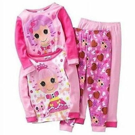 Lalaloopsy 4 PC Long Sleeve Tight Fit Cotton Pajama Set Girl Size 2T