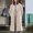 *Khaki, variant on ClodeEU Women's Notch Lapel Mid Long Trench Coat ,Wool Blend Coat ,Double Breasted Outerwear Jacket Khaki,Womens Plus M