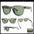 thumbnail image 2 of Retro Concave Curved Front Horn Rim Hipster Plastic Fashion Sunglasses Slate - Green, 2 of 7