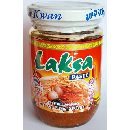 Ready-To-Use Laksa Paste 7 oz | Por Kwan | No Preservatives (Pack of 1)