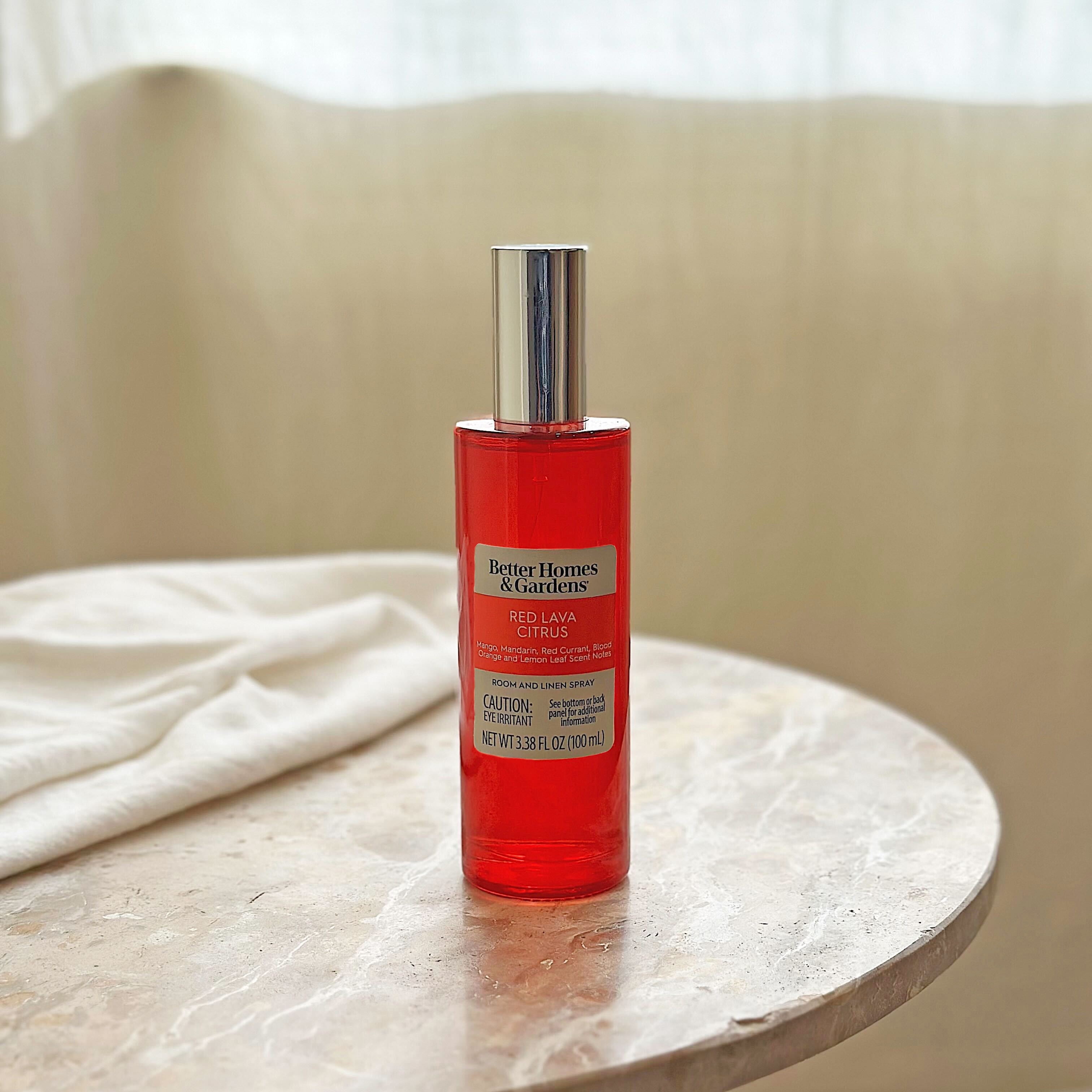 (3 pack) Better Homes and Gardens Red Lava and Citrus Scented Room and Linen Spray 3.38 Fl Oz (100mL).