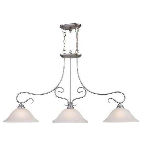 Traditional Three Light Chandelier-Brushed Nickel Finish Bailey Street Home 218-Bel-732310