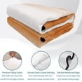 thumbnail image 4 of Twin Quilt Set 68''x86'', Orange White Ombre Lightweight Summer Bedspread Coverlet Set with 2 Pillow Shams, Farmhouse Retro Simple Striped Art Breathable All Season Quilt Bedding for Dorm/Bedroom, 4 of 9
