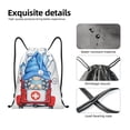 thumbnail image 3 of Kdxio Medicine Gnome Truck Red Print Drawstring Backpack Bag,Waterproof Draw String Back Sack, Gym Drawstring Bags Swim Bag For Unisex, 3 of 5