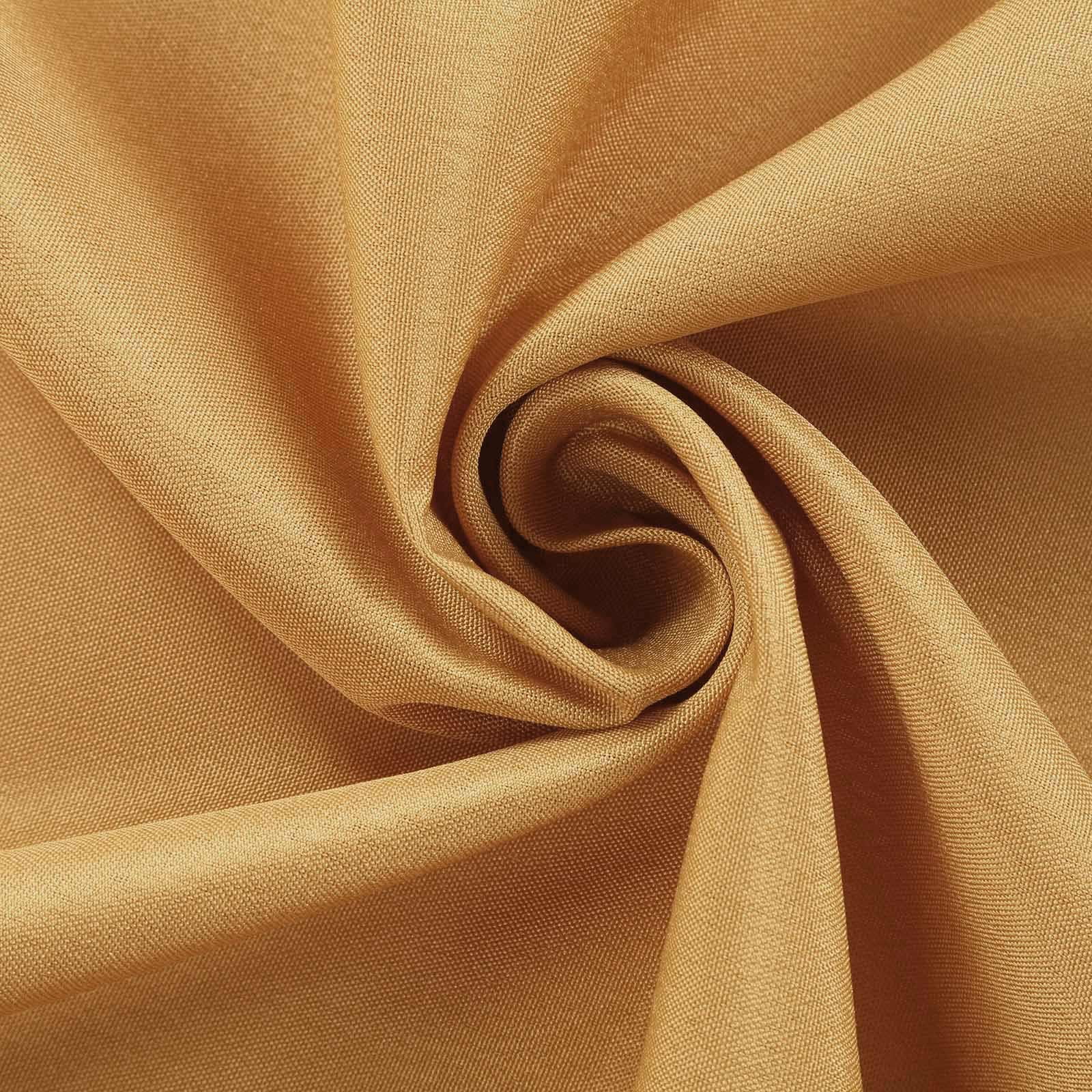 Efavormart 54" x 10 Yards Gold Polyester Wedding Banquet Restaurant Wholesale Fabric Bolt For Party Event Decor Arts And Crafts