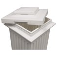 . Savannah Column Plastic Storage and Waste Bin, 30 gal White