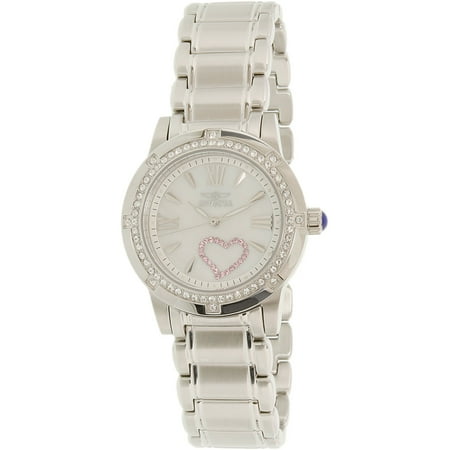 Mother Of Pearl Silver Wrist Watch - Invicta 18604 Angel Mother of Pearl Dial Stainless Steel Ladies Watch