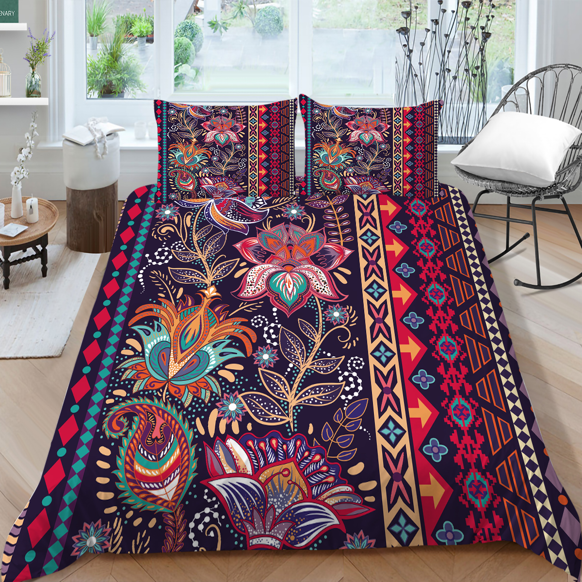 Duvet Cover Set Bohemia Style Painting Fashionable Comforter Covers