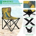 thumbnail image 4 of 600D Oxford Camping Chair Portable Foldable Chair Supports 220 lbs for Picnic, Fishing, Backpacking Bluebird Surrounded by Flowers, 4 of 8