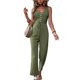 thumbnail image 1 of Elegantes de Verano para Mujer, Sin Mangas, con Cuello en U, Informales, de Pierna y Pantalones Largos 2025, Verde , Talla L, 1 of 9