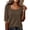 02# Coffee, variant on Short Sleeve Sweater for Women Summer Square Neck Pullover Tops Business Casual Lightweight Sweaters Spring Fall Clothes 2026 Coffee M